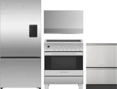 4 Piece Package Includes Refrigerator, Range, Hood And Dishwasher